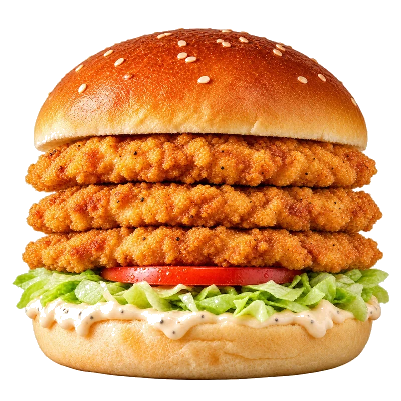 Triple Chicken Burger